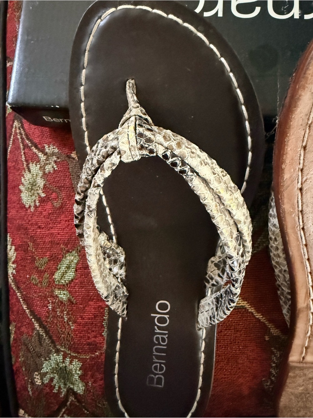 Bernardo Miami Natural Snake Sandal - Size 9